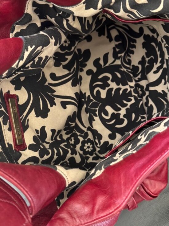 Auth Rebecca Minkoff Red Wine Leather Nikki Hobo Bag - Picture 6 of 10